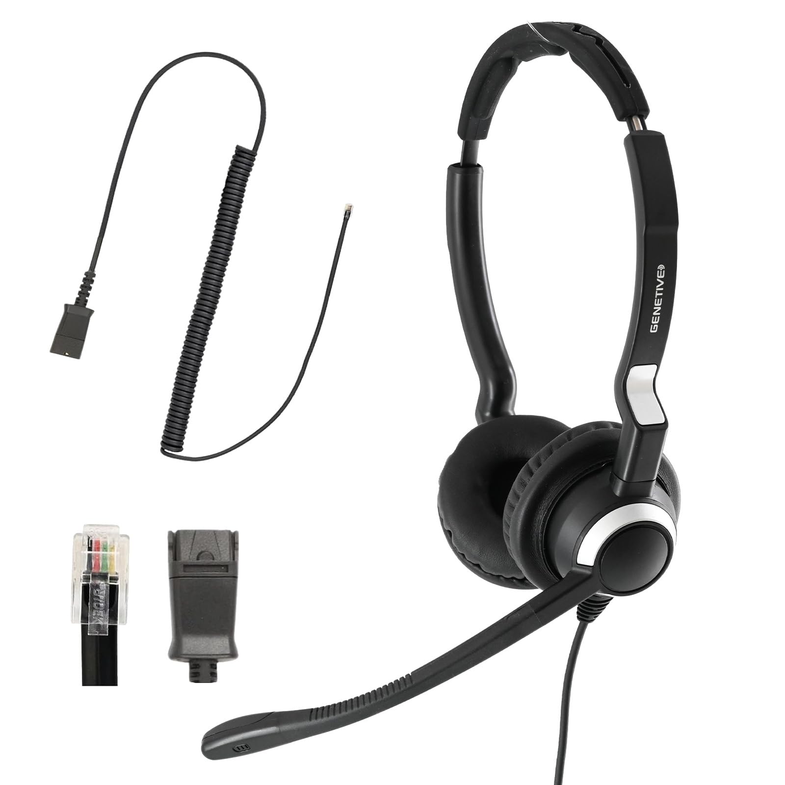Amazon.co.jp: GENETIVE（ジェネティブ） 電話機 ヘッドセット 両耳